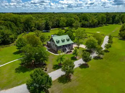 Aerial view of the property