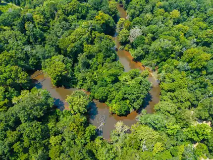 Aerial view of the property